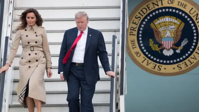 ترامپ و همسرش