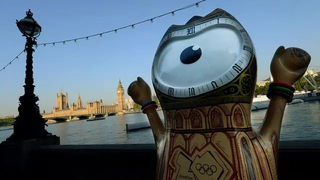 Wenlock, la mascota de los Juegos Olímpicos de Londres 2012.
