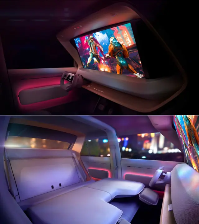 با خواباندن صندلی‌های جلو جای زیادی برای نشستن باز می‌شود