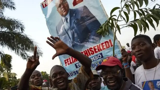 Wafuasi wa felix Tshisekedi wakati wa kapnei za uchaguzi