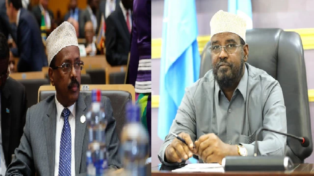 Madaxweyne Maxamed Cabdullaahi Farmaajo iyo Axmed Maxamed Islaam (Axmed Madoobe)