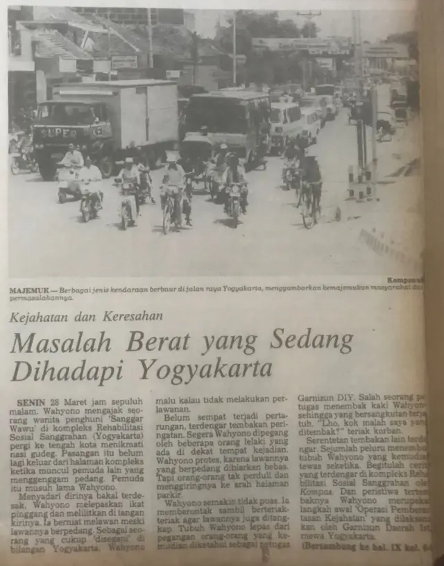 Penembakan misterius 1982-1986, petrus, Operasi Pemberantasan Kejahatan (OPK), Yogyakarta, Pondjo Brindil, Suharto