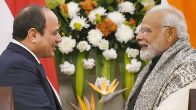 मिस्र के राष्ट्रपति अब्देल फतह अल-सीसी, पीएम मोदी