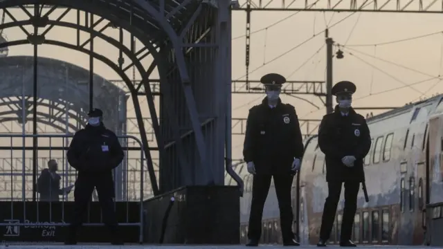 Полиция на одном из московских вокзалов