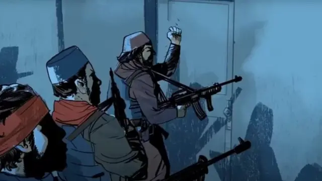 دیده‌بان حقوق بشر برای به تصویر کشیدن روند دستگیری و برخورد نیروهای طالبان با نظامیان پیشین یک انمیشن کوتاه نیز همراه با این گزارش نشر کرده است