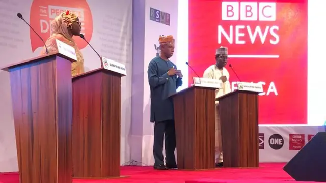 Vice Presidential candidate for debate wey BBC Africa package