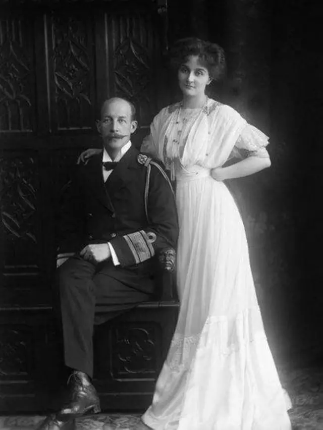 Marie Bonaparte ati ọkọ rẹ, Ọmọọba George ti Greece ati Denmark