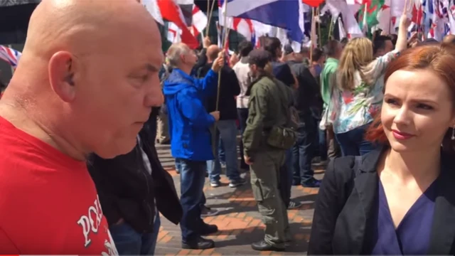 Мариан Лукасик и антиисламистская полька-блогер Вероника Каня