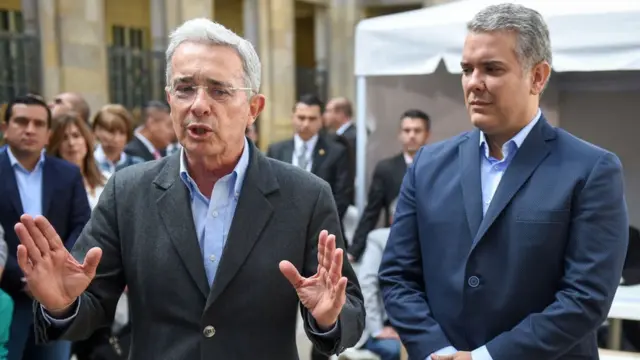 Álvaro Uribe e Iván Duque