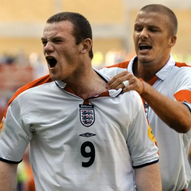 Rooney y David Beckham
