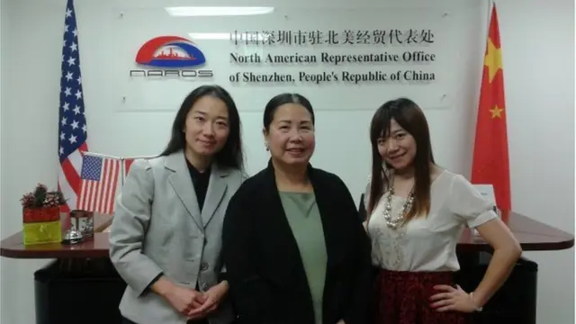 Ms Phan-Gillis at the North American Representative Office of Shenzhen, in China
