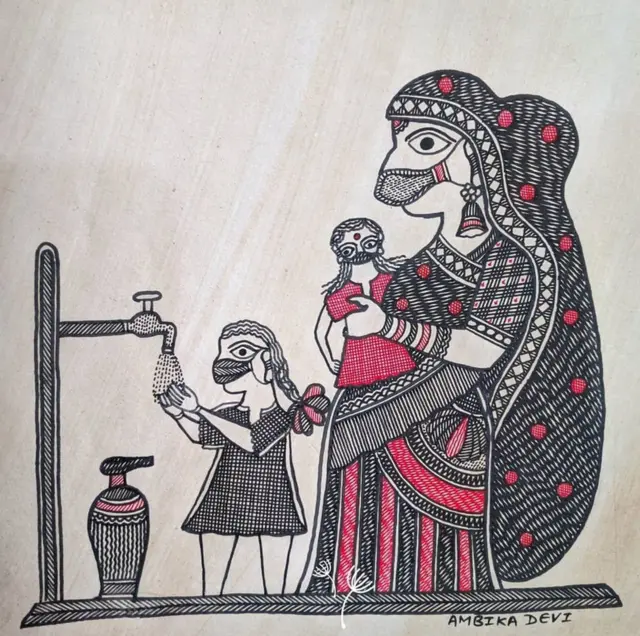 अंबिका देवी की पेटिंग