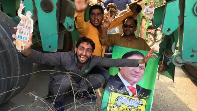 نواز شریف کی وطن واپسی تصاویر میں