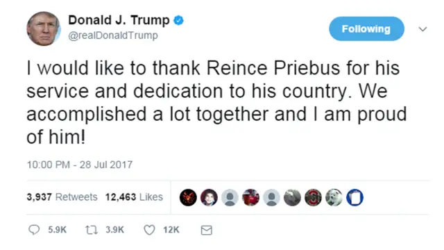 твіт прощання