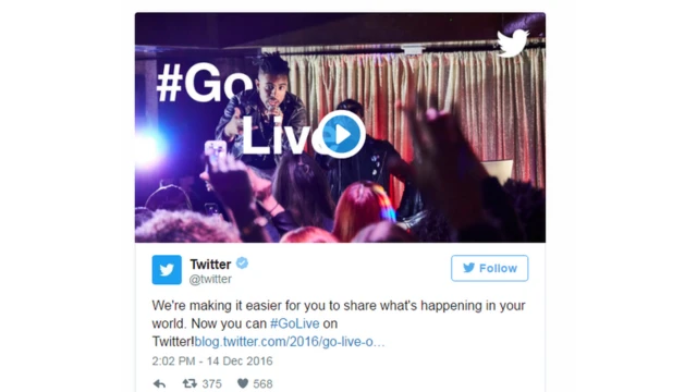 Twitter'da canlı yayın özelliği