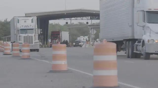 Puesto de control en Falfurrias