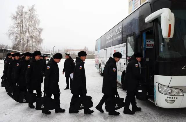 Срочники из Татарстана перед отправкой в воинские части, 24 ноября 2022