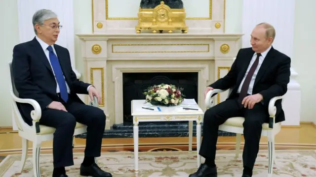 Касым-Жомарт Токаев менен Владимир Путин