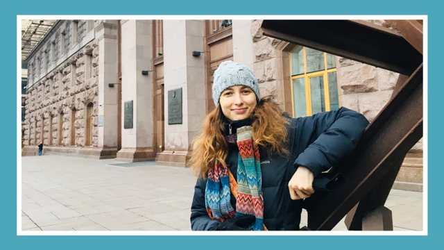 Саша на Крещатике в Киеве. Январь 2020 года