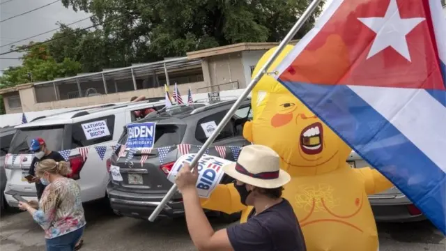 Partidarios de Biden en Miami