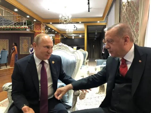 Rusya Devlet Başkanı Vladimir Putin ve Cumhurbaşkanı Recep Tayyip Erdoğan