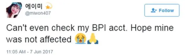 एक खाताधारक का ट्वीट