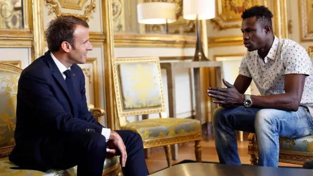 Macron e Mamoudou Gassama