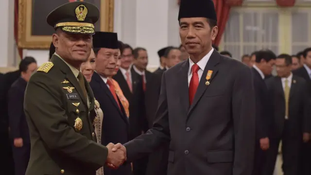 Panglima TNI Gatot Nurmantyo, bersama Presiden Joko Widodo