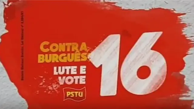 Peça publicitária do PSTU que foi ao ar na campanha na televisão no Rio1001jogosJaneiro