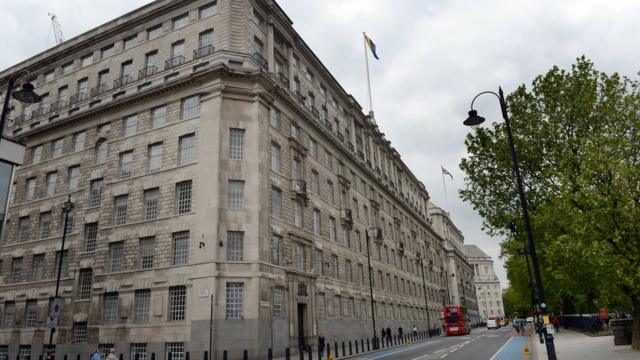 位于伦敦泰晤士河畔的英国军情五处（MI5）总部大楼