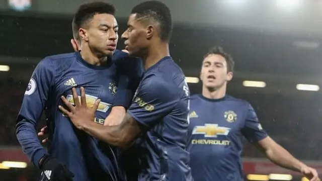Marcus Rashford y Jesse Lingard