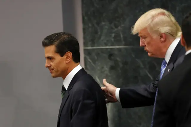 Trump visitó a Peña Nieto el pasado mes de agosto.