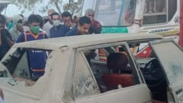 وہ گاڑی جس میں سے لاشیں ملیں