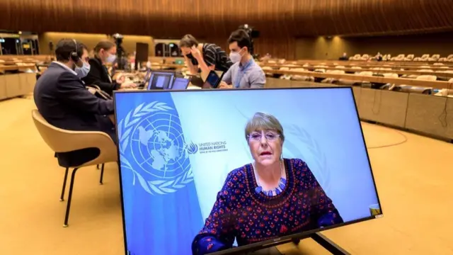 BM İnsan Hakları Yüksek Komiseri Michelle Bachelet, çevrimiçi oturumda konuşmasını yaptı.