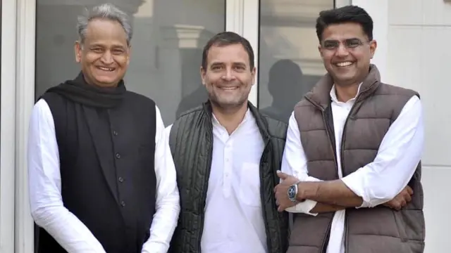 राहुल गांधी, सचिन पायलट, अशोक गहलोत