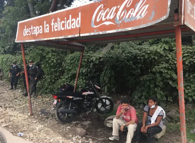 Supervivientes del volcán de Guatemala.