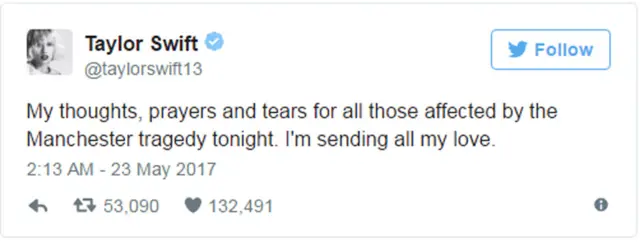 Taylor Swift tweet