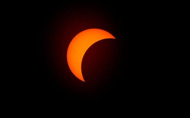 Eclipse solar total visto desde Hermosillo, México, el 8 de abril de 2024.