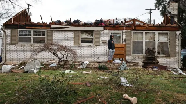 Casas destruidas en Bowling Green