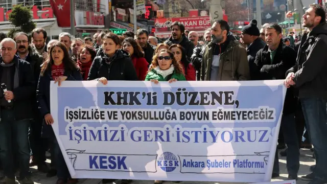 KESK'in gösterisi.