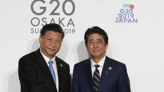 G20峰會習近平與安倍晉三會面