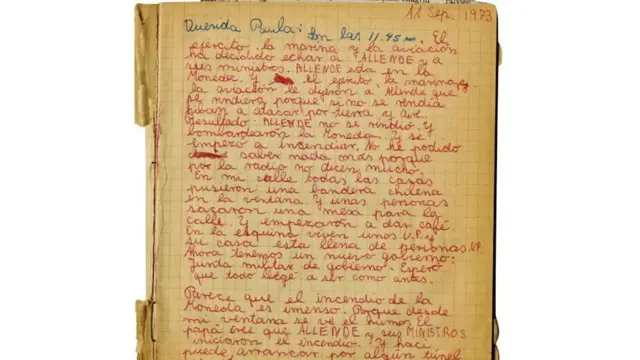 Hoja del diario de Francisca