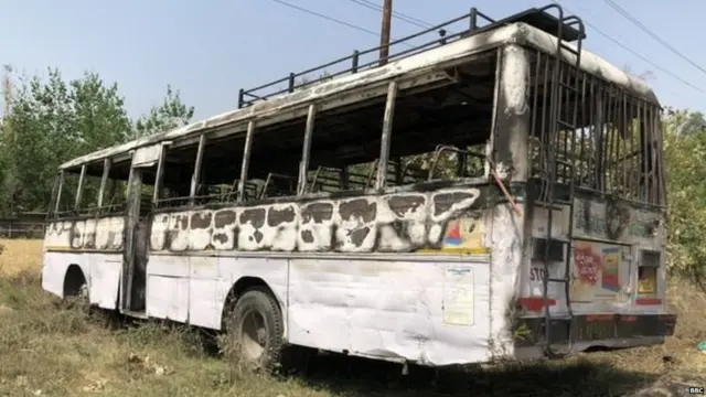 ਸੜੀ ਹੋਈ ਬੱਸ