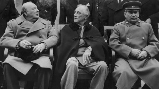 Черчилль, Рузвельт и Сталин в Ялте