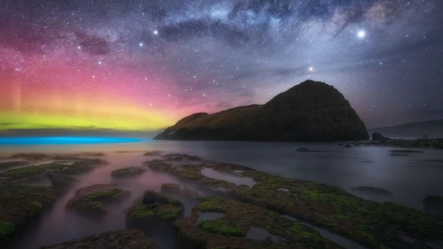 The Southern Lights in Tasmania, Australia.
