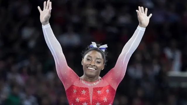 Simone Biles en el Mundial de Gimnasia.