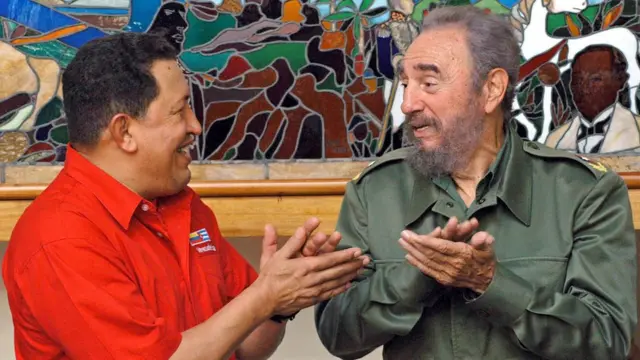 Hugo Chávez y Fidel Castro.