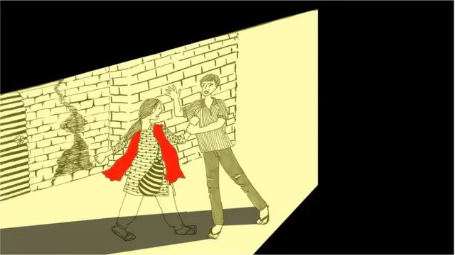 قالت غيتا إن ذلك الرجل هو وثلاثة من أصدقائه اعتدوا عليها و"مزقوا ملابسها"