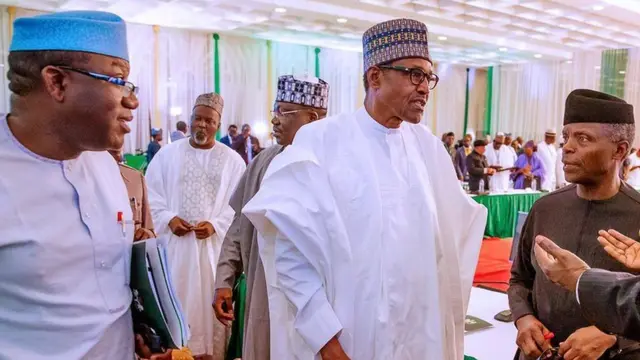 Buhari atawọn eekan ilẹ oruba meji, Gomina Fayẹmi ati Ọjọgbọn Osinbajo