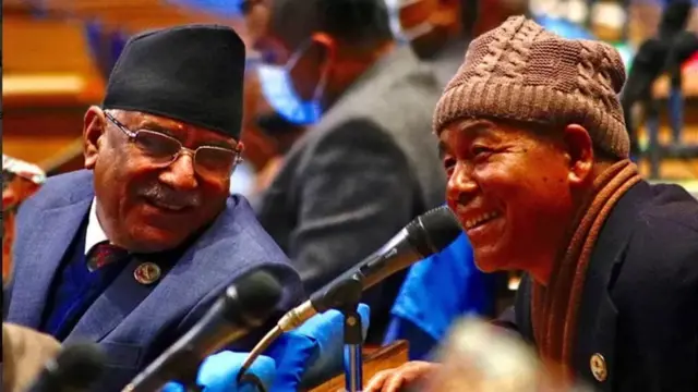 प्रतिनिधिसभामा प्रचण्ड र देव गुरुङ